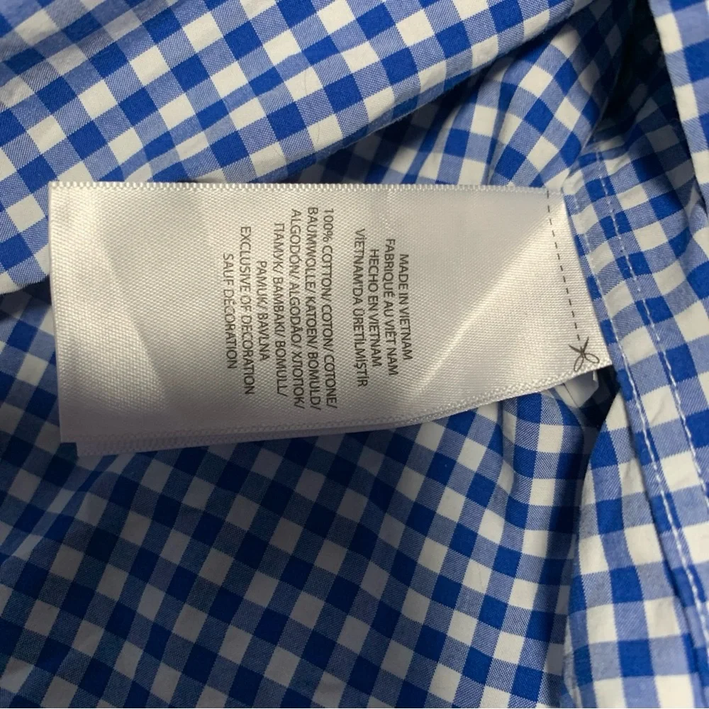 RALPH LAUREN MENS LARGE LONG SLEEVE PLAID SHIRT OXFORD LONG SLEEVE BLUE PINK PON